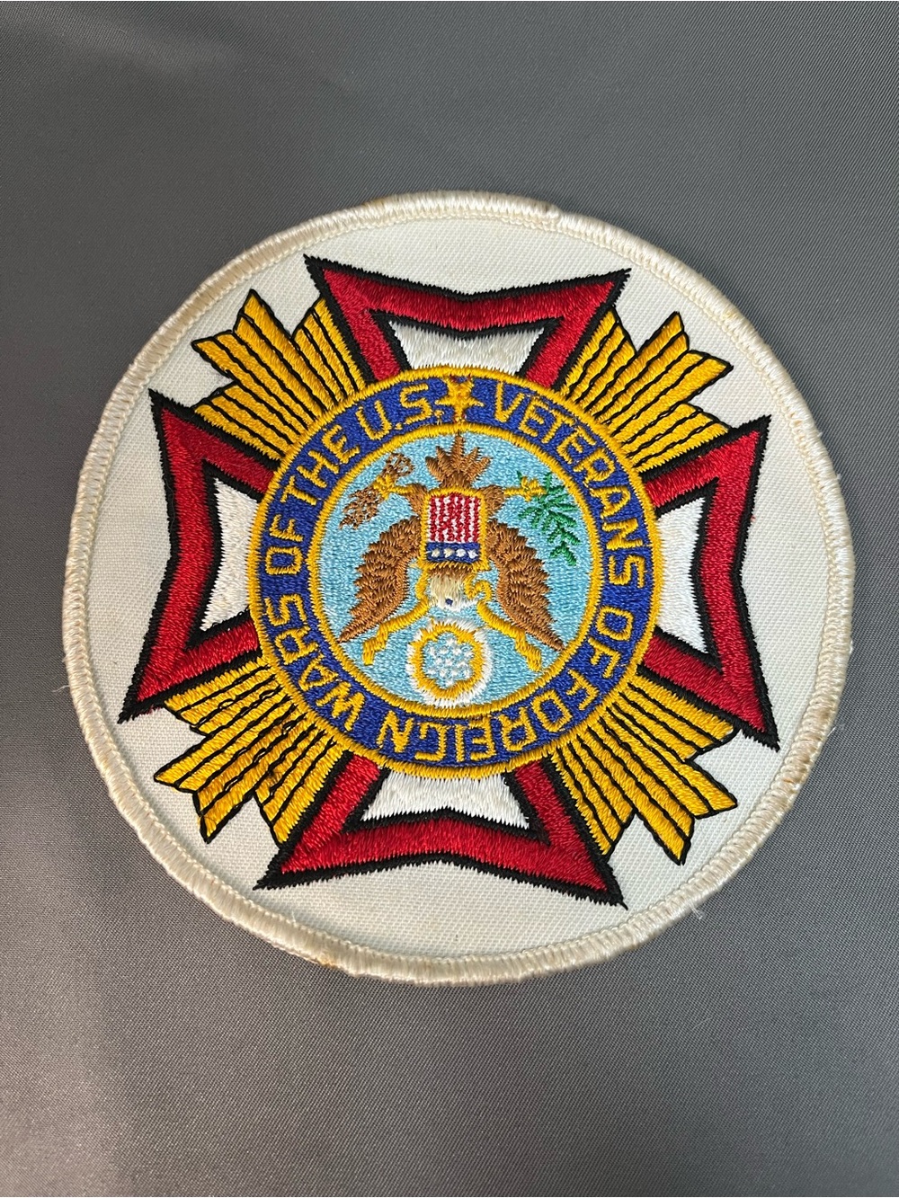Vintage Veterans of Foreign Wars Embroidered US Military Patch